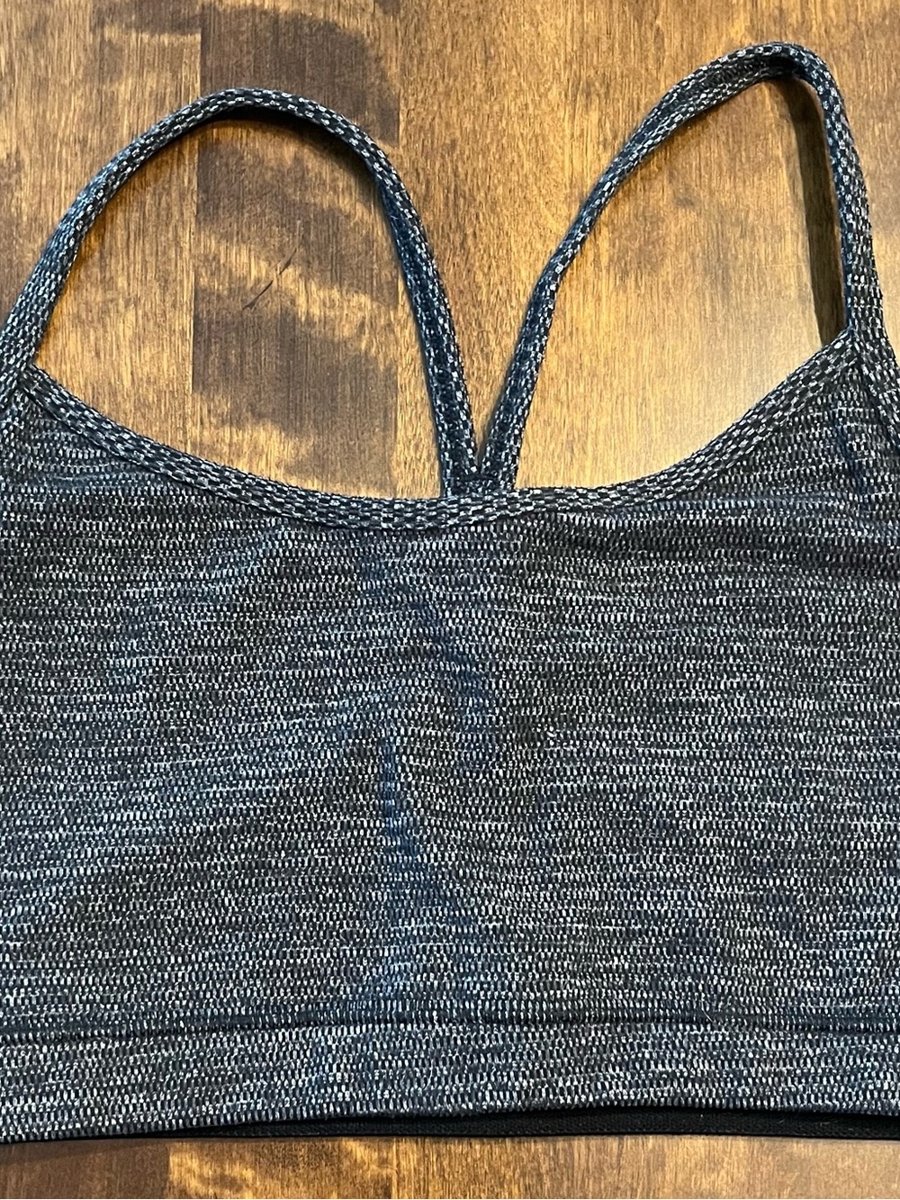 Lululemon Flow Y Sports Bra, Heather black, Sz 8